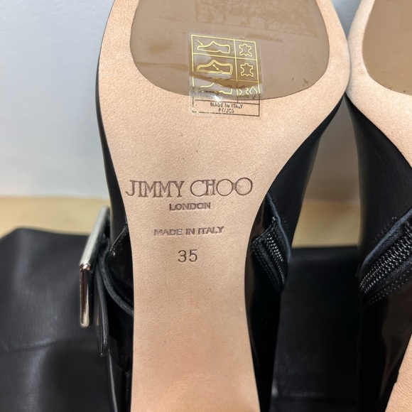 Jimmy Choo Doma Knee High Buckle & Strap Detail Black Boots Size EU 35/US 5 NWOT - Picture 8 of 15